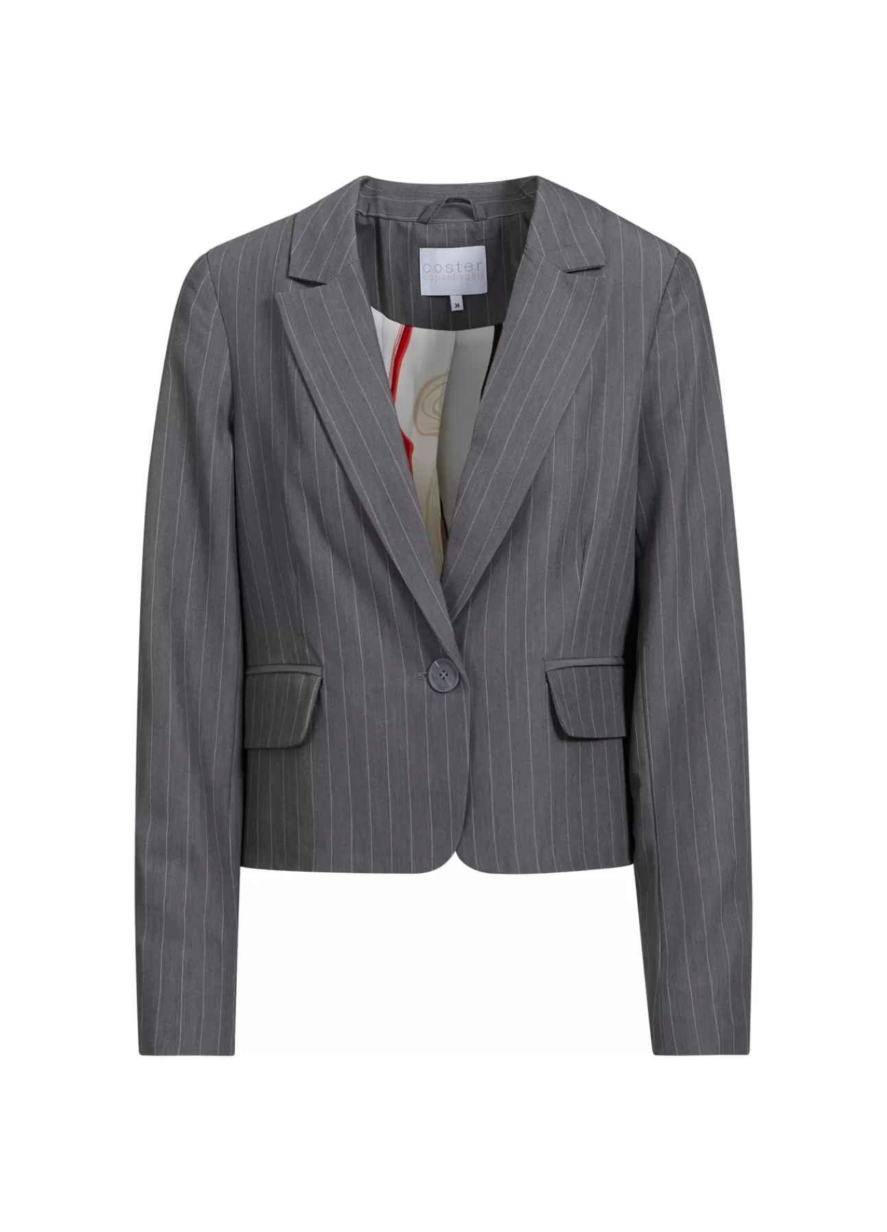 Clearance Kort Blazer M. Nalestriber Kvinde Blazers